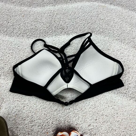 Victoria's Secret PINK Strappy Bikini Top Multicolor Striped Size L - Picture 6 of 9